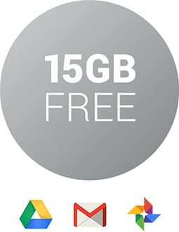15 GB of free Google Drive storage logo