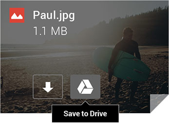 Gmail photo attachment being saved to drive with one click